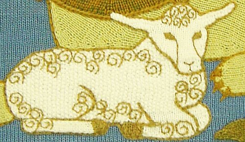 Lamb embroidered